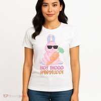 Hey There Hop Stuff Cute Bunny Women's T-Shirt thumb 4