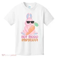 Hey There Hop Stuff Cute Bunny Kids T-Shirt thumb 0