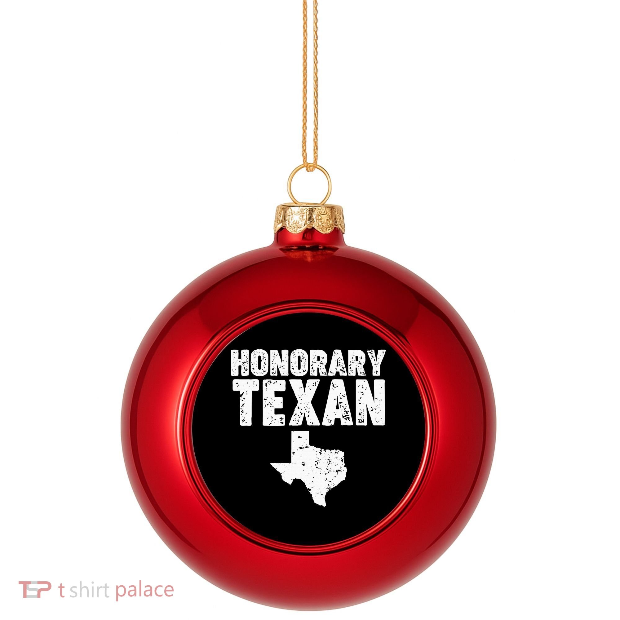 Honorary Texan Plastic Christmas Ball Ornament