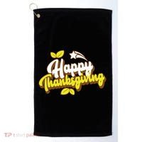 Happy Thanksgiving Holiday Cute Golf Towel thumb 0