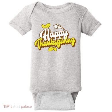 Happy Thanksgiving Holiday Cute Baby Bodysuit