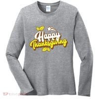 Happy Thanksgiving Holiday Cute Women's Long Sleeve Shirt thumb 0