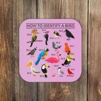 How To Identify A Bird Birds Lover Nature Birdwatcher Coaster thumb 0