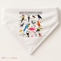 How To Identify A Bird Birds Lover Nature Birdwatcher USA-Made Doggie Bandana thumb 0