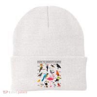 How To Identify A Bird Birds Lover Nature Birdwatcher Beanie thumb 0