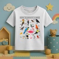 How To Identify A Bird Birds Lover Nature Birdwatcher Toddler T-Shirt thumb 3
