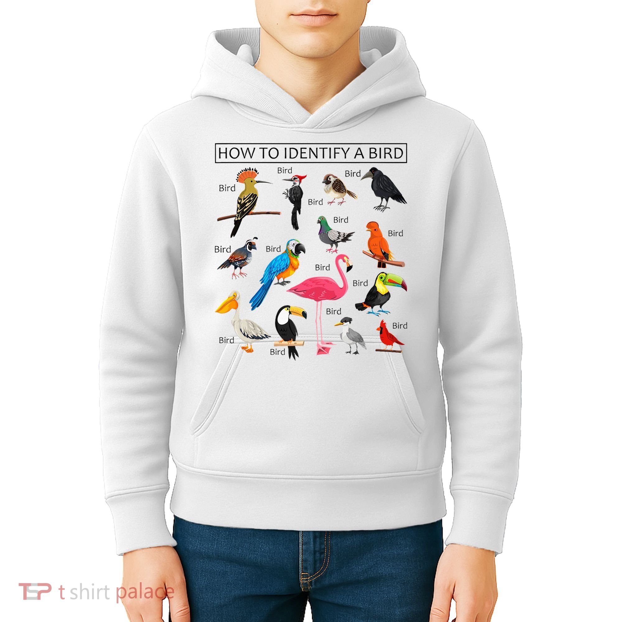 How To Identify A Bird Birds Lover Nature Birdwatcher Kids Hoodie