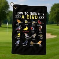 How To Identify A Bird Bird Watcher Bird Lover Golf Towel thumb 1