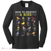 How To Identify A Bird Bird Watcher Bird Lover Kids Long Sleeve Shirt thumb 0