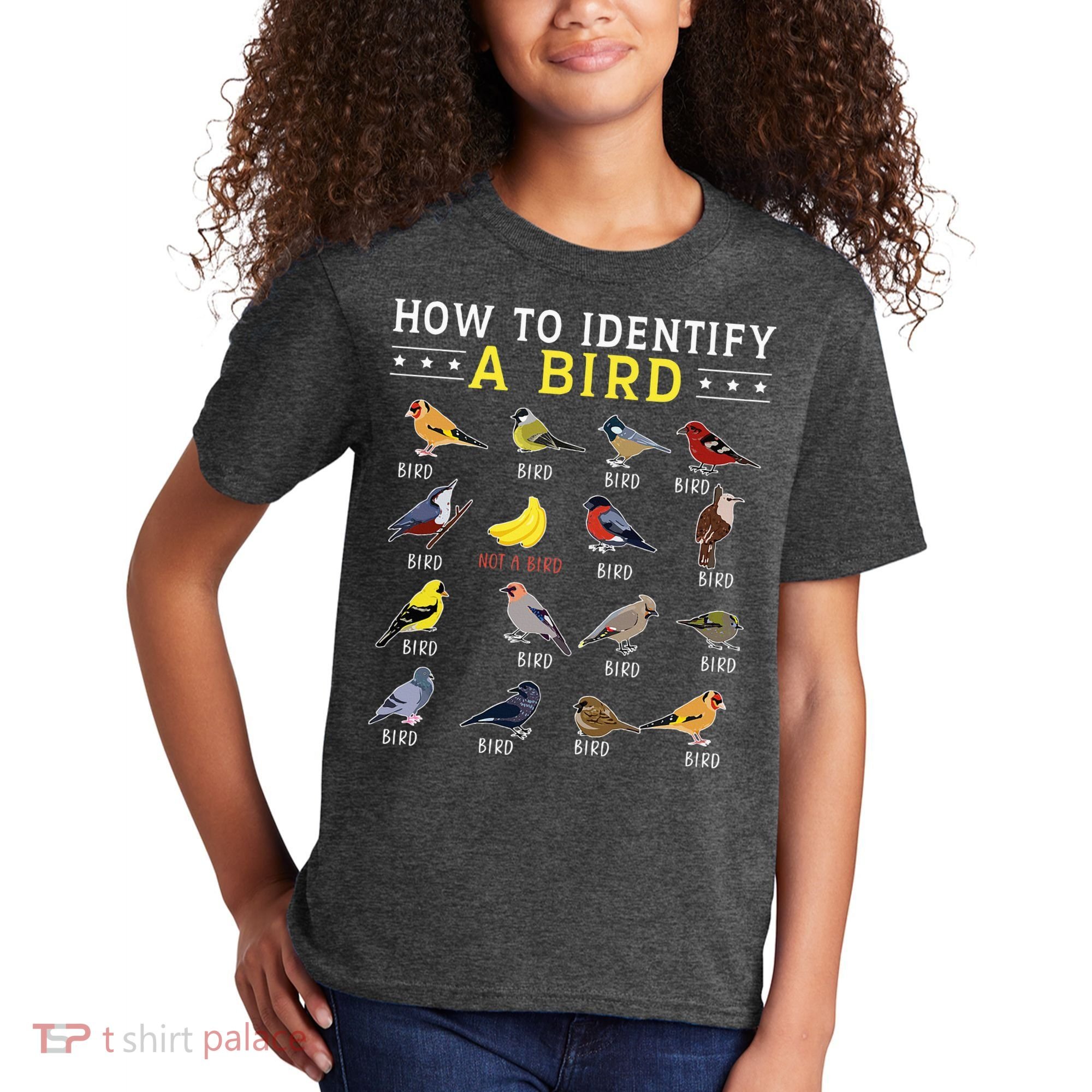 How To Identify A Bird Bird Watcher Bird Lover Kids T-Shirt