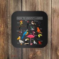 How To Identify A Bird Funny Birds Lover Nature Birdwatcher Coaster thumb 0