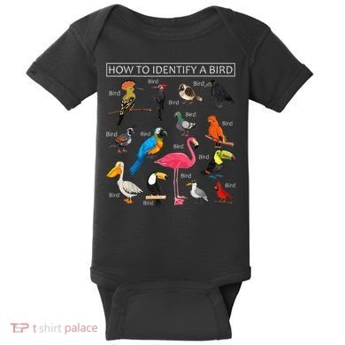 How To Identify A Bird Funny Birds Lover Nature Birdwatcher Baby Bodysuit