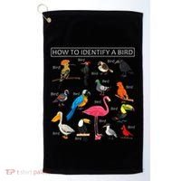 How To Identify A Bird Funny Birds Lover Nature Birdwatcher Golf Towel thumb 0