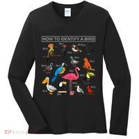 How To Identify A Bird Funny Birds Lover Nature Birdwatcher Women's Long Sleeve Shirt thumb 0