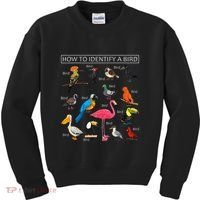 How To Identify A Bird Funny Birds Lover Nature Birdwatcher Kids Sweatshirt thumb 0