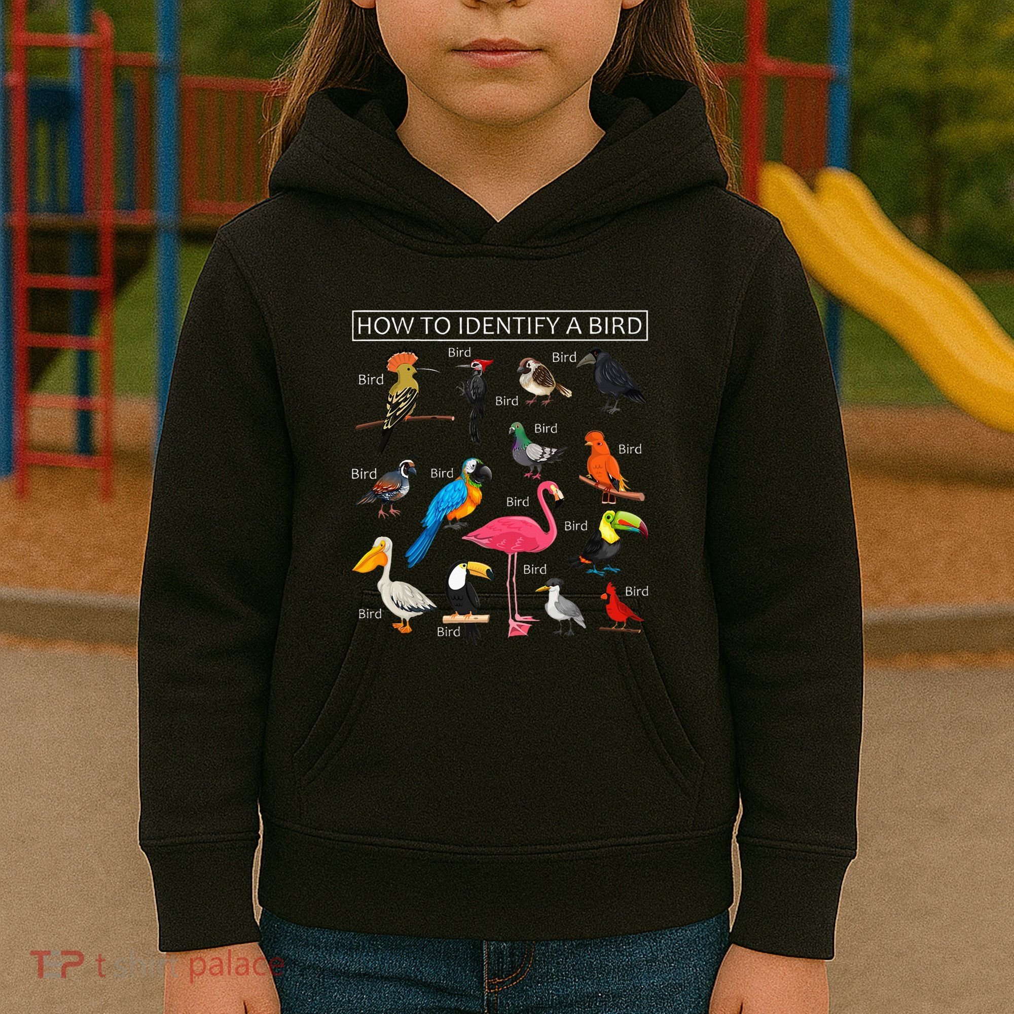 How To Identify A Bird Funny Birds Lover Nature Birdwatcher Kids Hoodie
