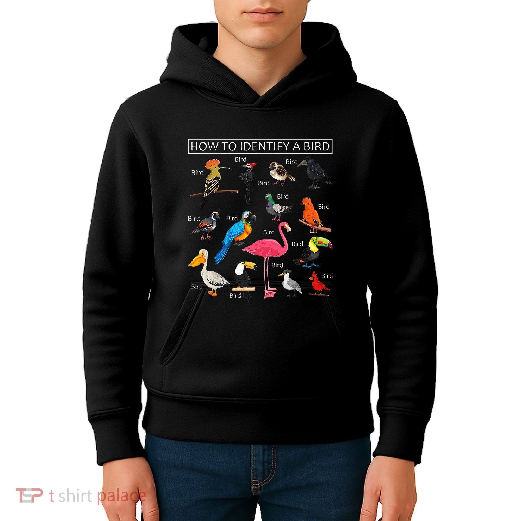 How To Identify A Bird Funny Birds Lover Nature Birdwatcher Kids Hoodie