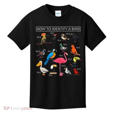 How To Identify A Bird Funny Birds Lover Nature Birdwatcher Kids T-Shirt