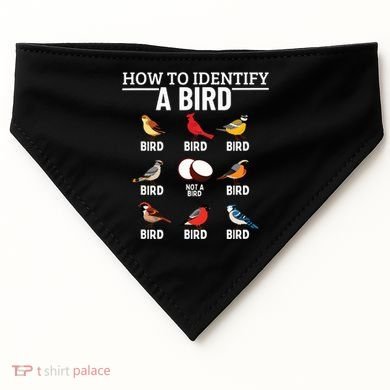How To Identify A Bird Funny Bird Watching USA-Made Doggie Bandana