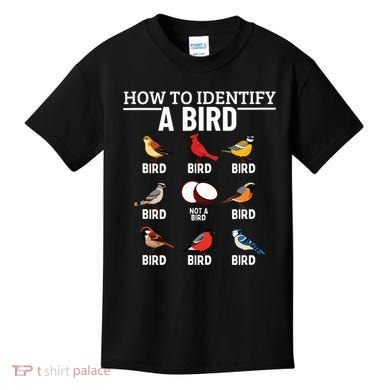 How To Identify A Bird Funny Bird Watching Kids T-Shirt
