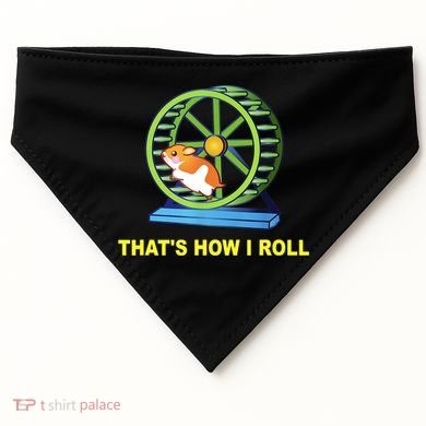 Hamster This Is How I Roll Hamster Wheel Shirt Gift TShirt USA-Made Doggie Bandana