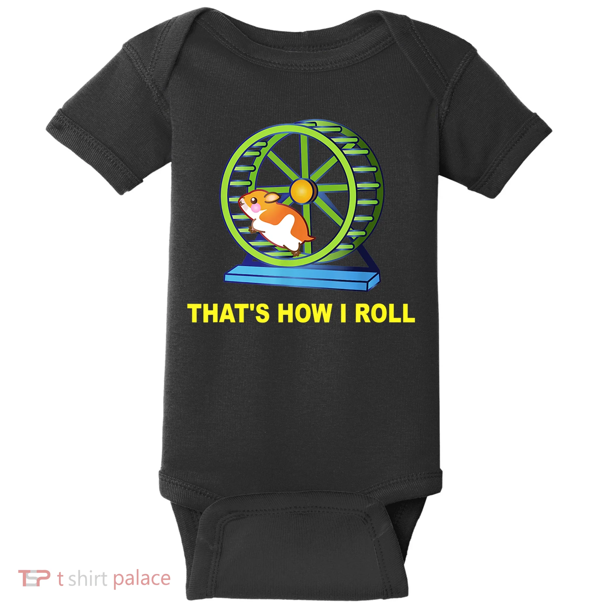 Hamster This Is How I Roll Hamster Wheel Shirt Gift TShirt Baby Bodysuit