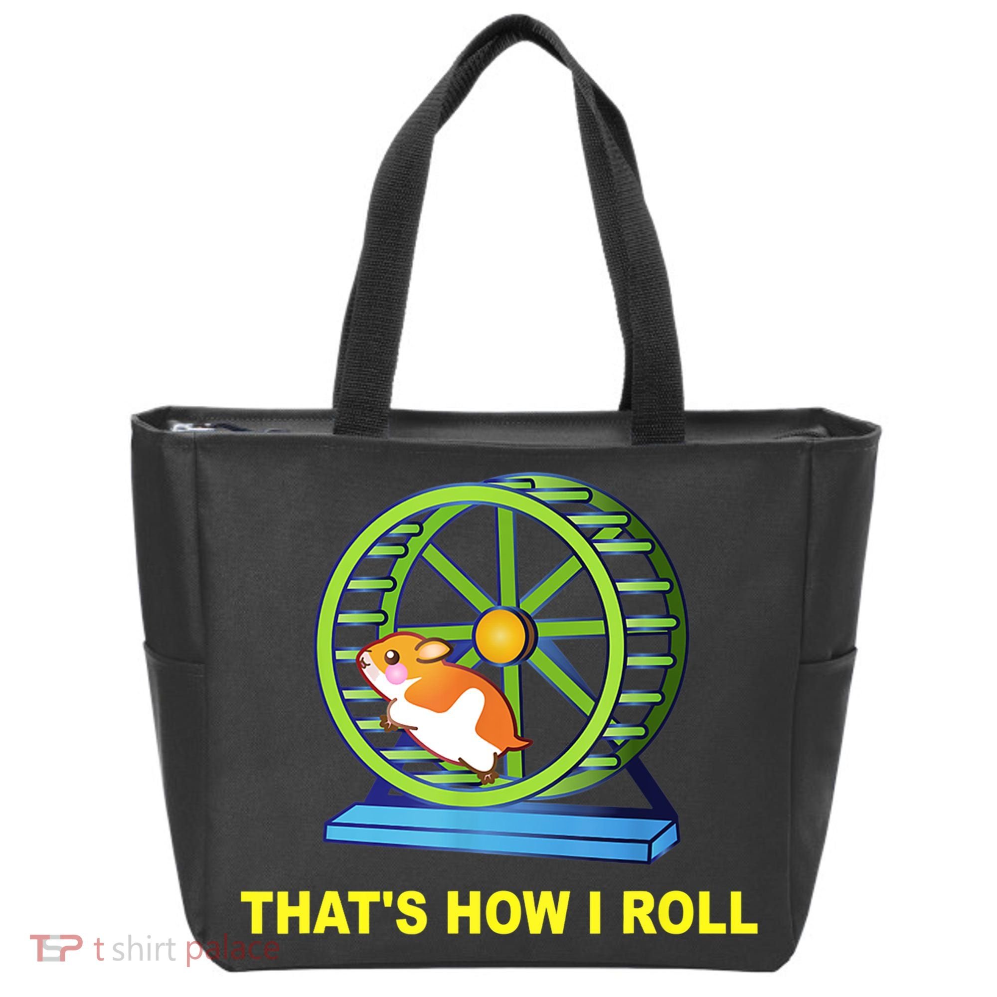 Hamster This Is How I Roll Hamster Wheel Shirt Gift TShirt Tote Bag