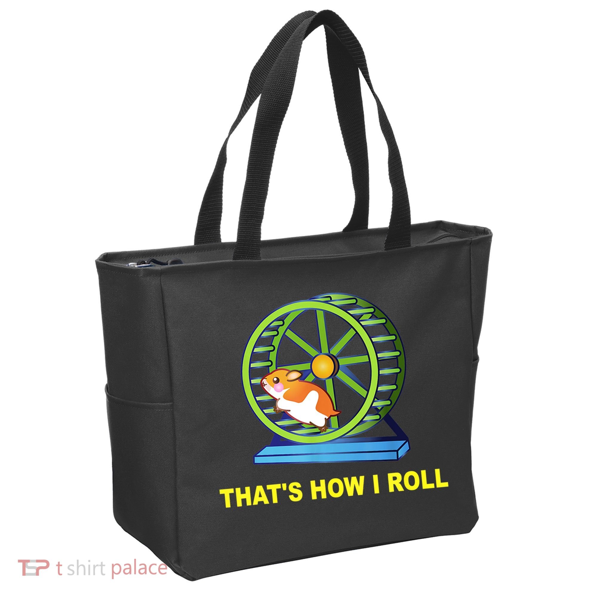 Hamster This Is How I Roll Hamster Wheel Shirt Gift TShirt Tote Bag