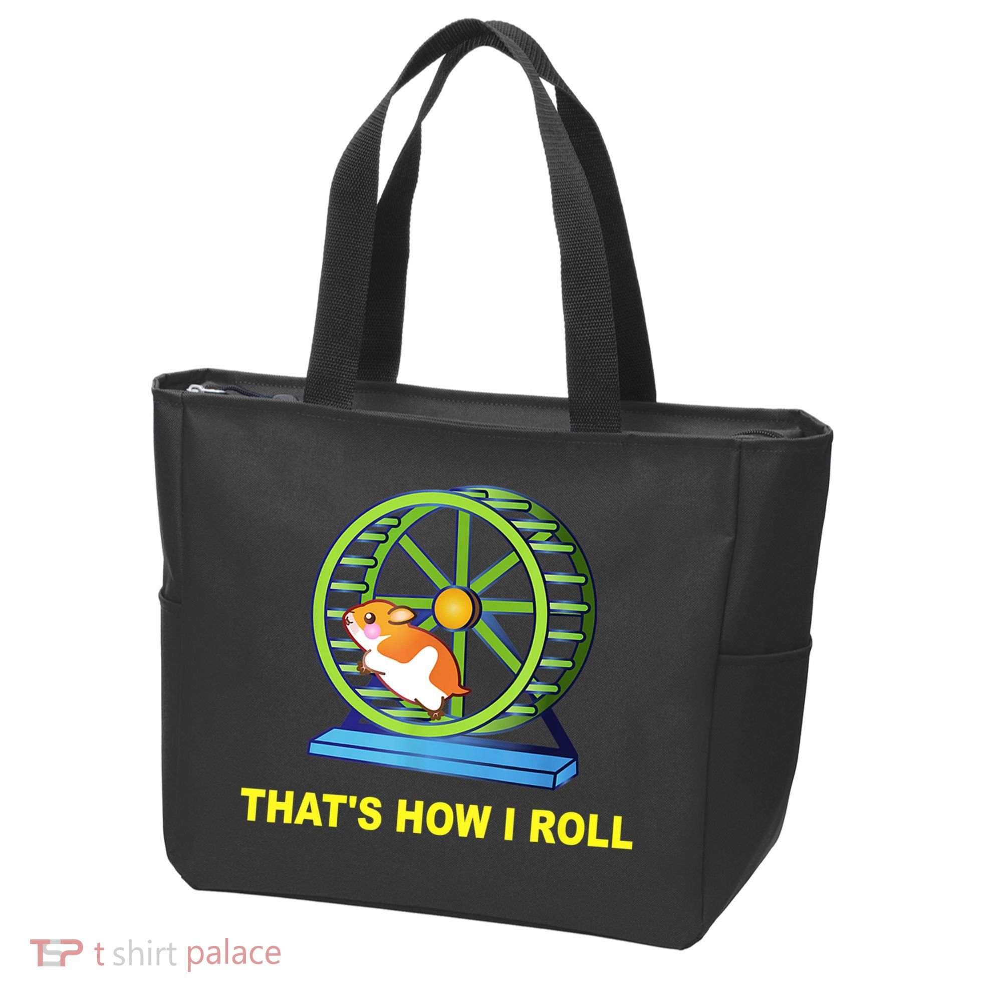 Hamster This Is How I Roll Hamster Wheel Shirt Gift TShirt Tote Bag