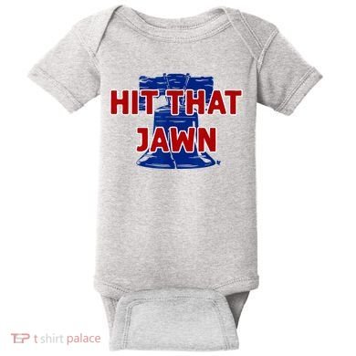Hit That Jawn Philadelphia Baseball Baby Bodysuit