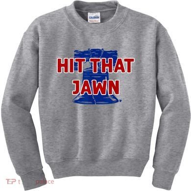 Hit That Jawn Philadelphia Baseball Kids Sweatshirt