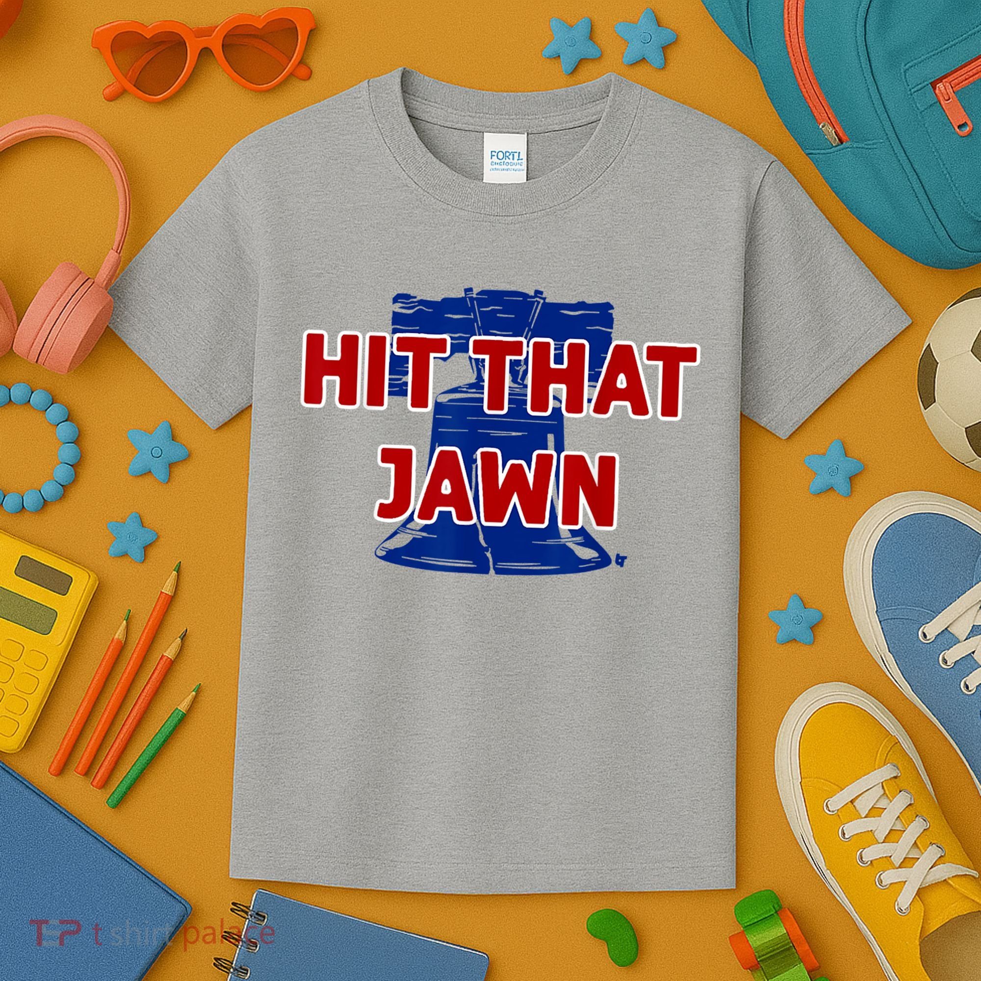 Hit That Jawn Philadelphia Baseball Kids T-Shirt