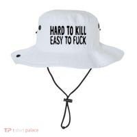 Hard To Kill Easy To Fuck Funny Quote Bucket Hat thumb 0