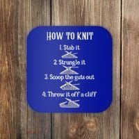 How To Knit 1 Stab It 2 Strangle It 3 Scoop The Guts Out  Coaster thumb 0