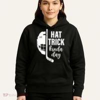 Hat Trick Kinda Day Ice Hockey Player Hoodie thumb 5