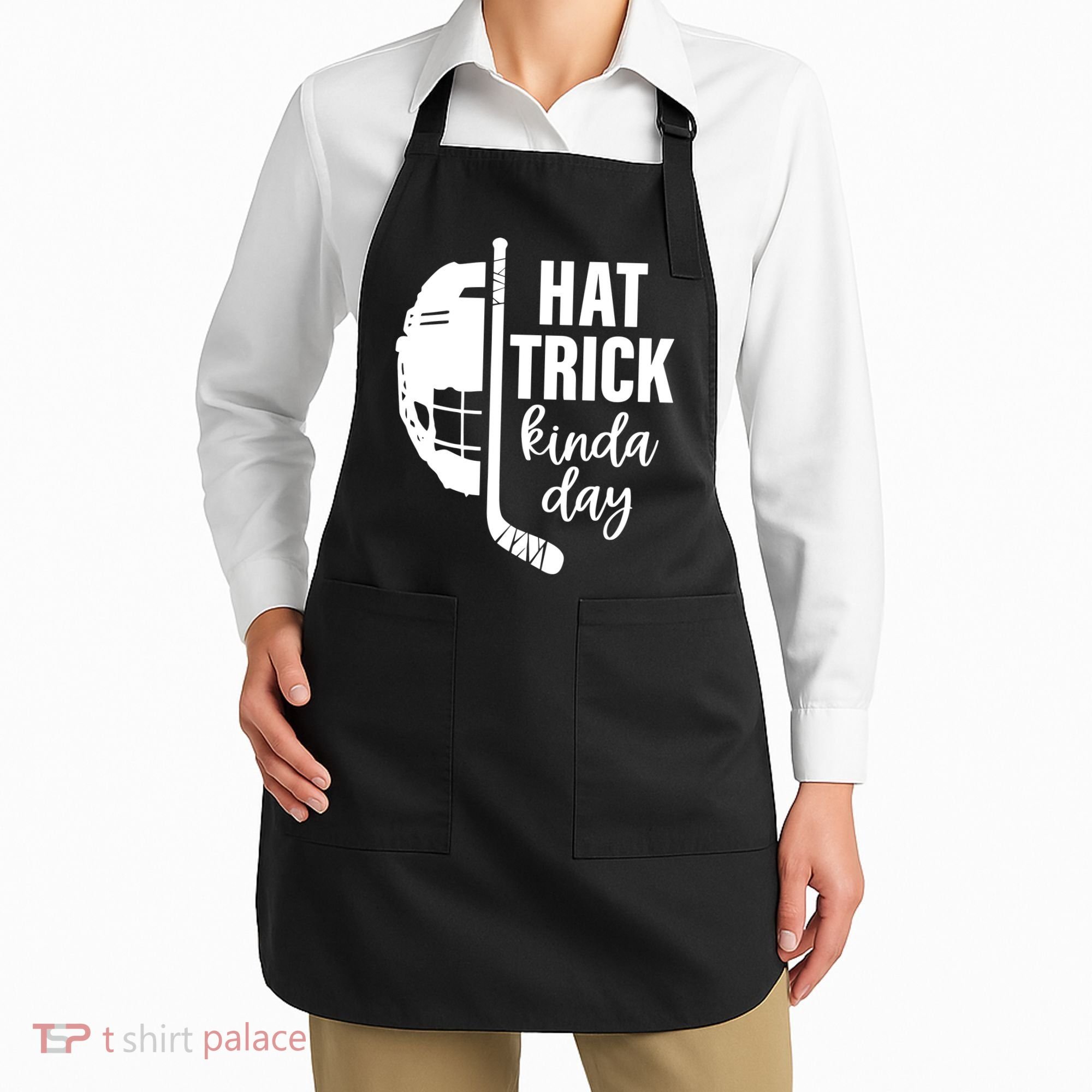 Hat Trick Kinda Day Ice Hockey Player Apron