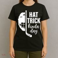 Hat Trick Kinda Day Ice Hockey Player T-Shirt thumb 4