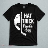 Hat Trick Kinda Day Ice Hockey Player T-Shirt thumb 5