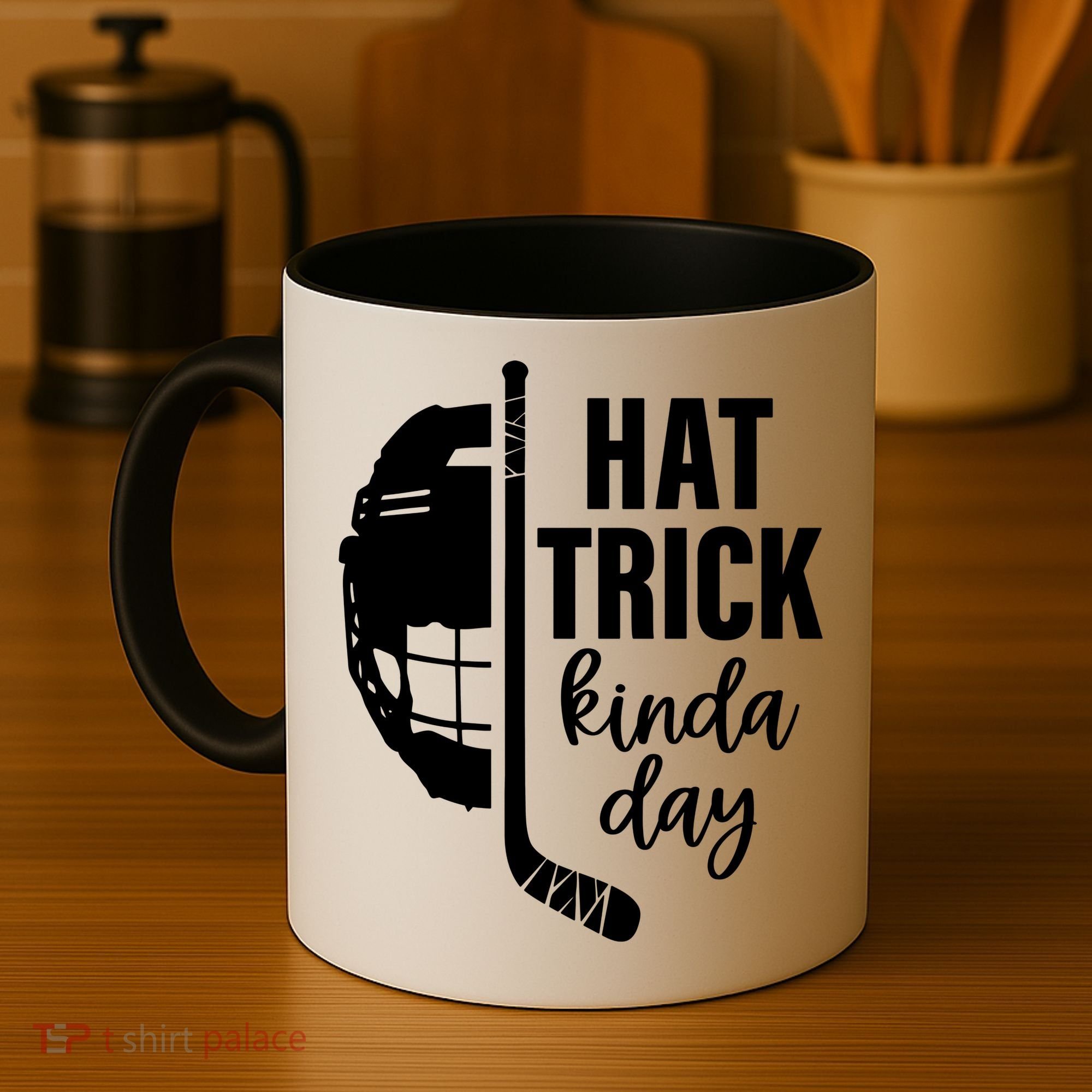 Hat Trick Kinda Day Ice Hockey Player Coffee Mug