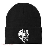 Hat Trick Kinda Day Ice Hockey Player Beanie thumb 0