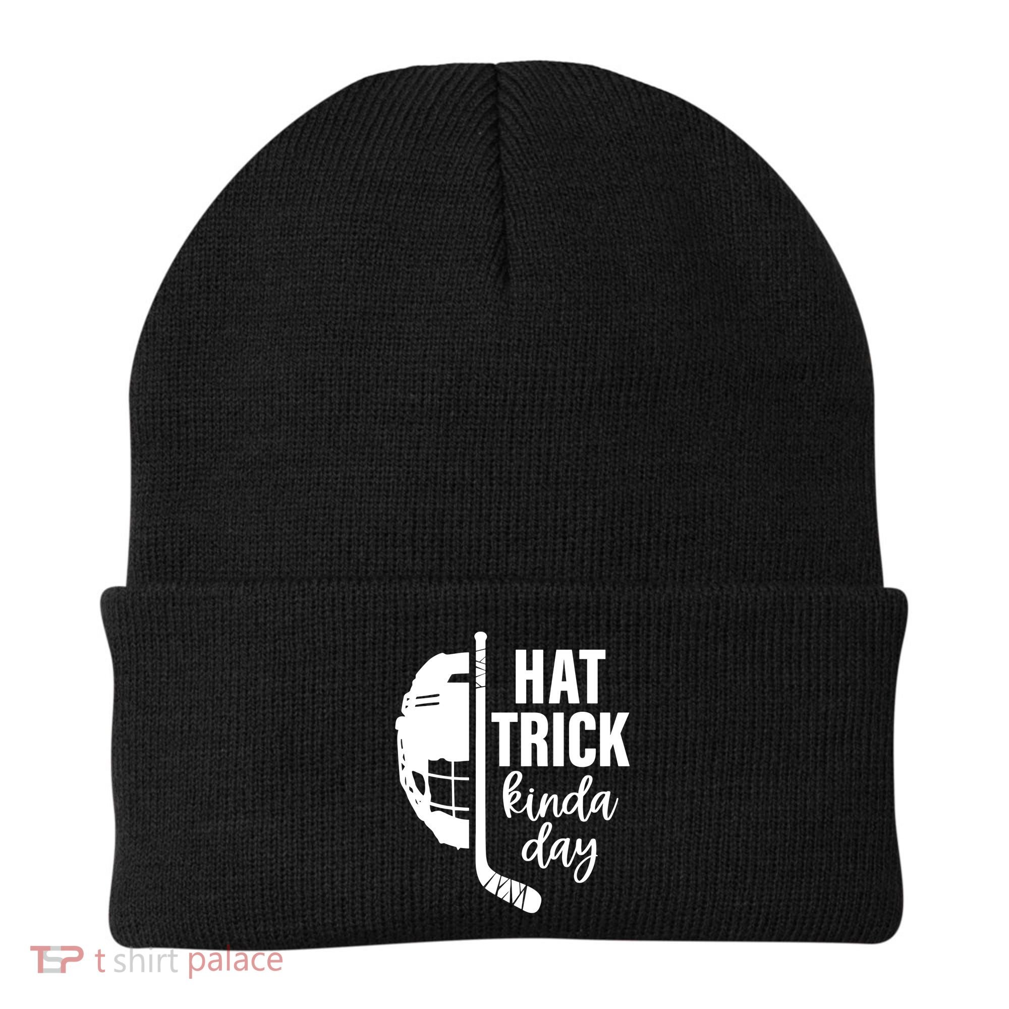 Hat Trick Kinda Day Ice Hockey Player Beanie