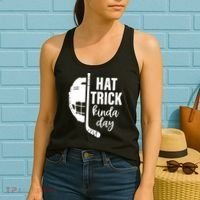 Hat Trick Kinda Day Ice Hockey Player Women's Tank Top thumb 2
