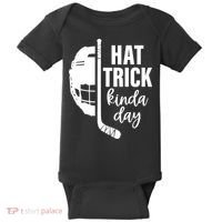 Hat Trick Kinda Day Ice Hockey Player Baby Bodysuit thumb 0