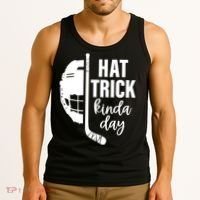 Hat Trick Kinda Day Ice Hockey Player Tank Top thumb 3