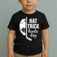 Hat Trick Kinda Day Ice Hockey Player Toddler T-Shirt thumb 2