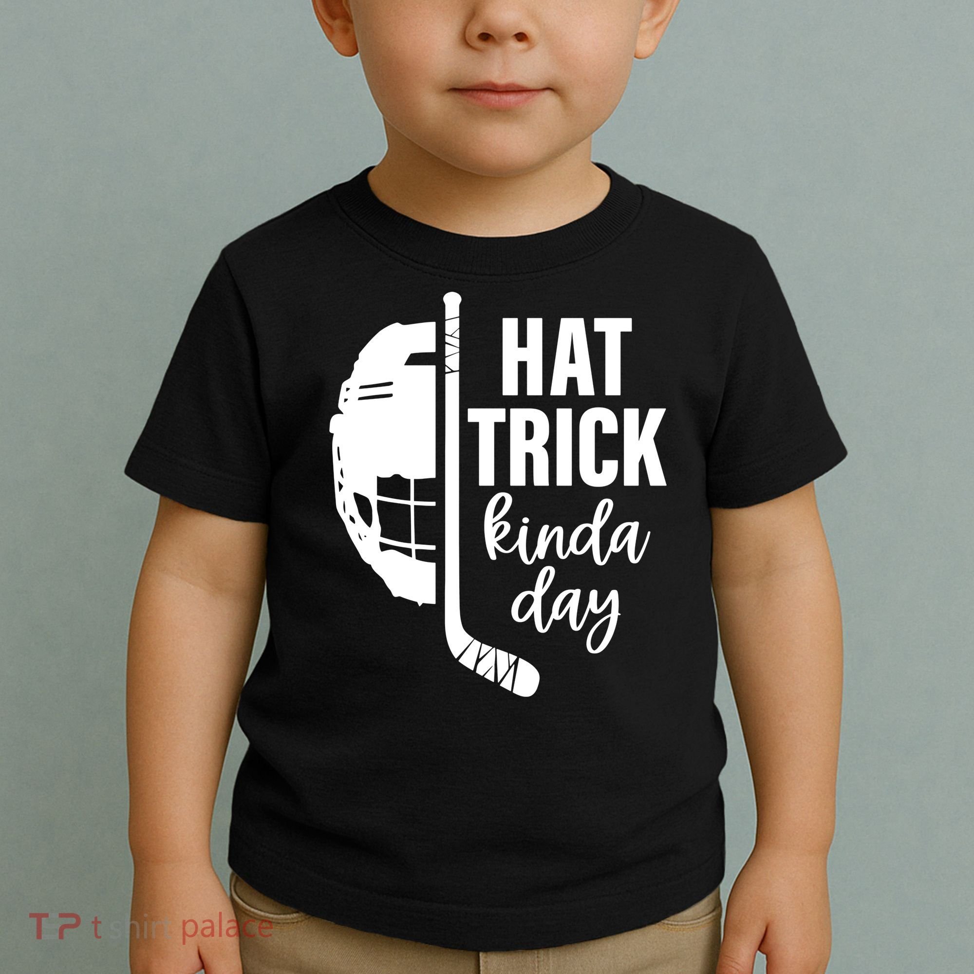 Hat Trick Kinda Day Ice Hockey Player Toddler T-Shirt