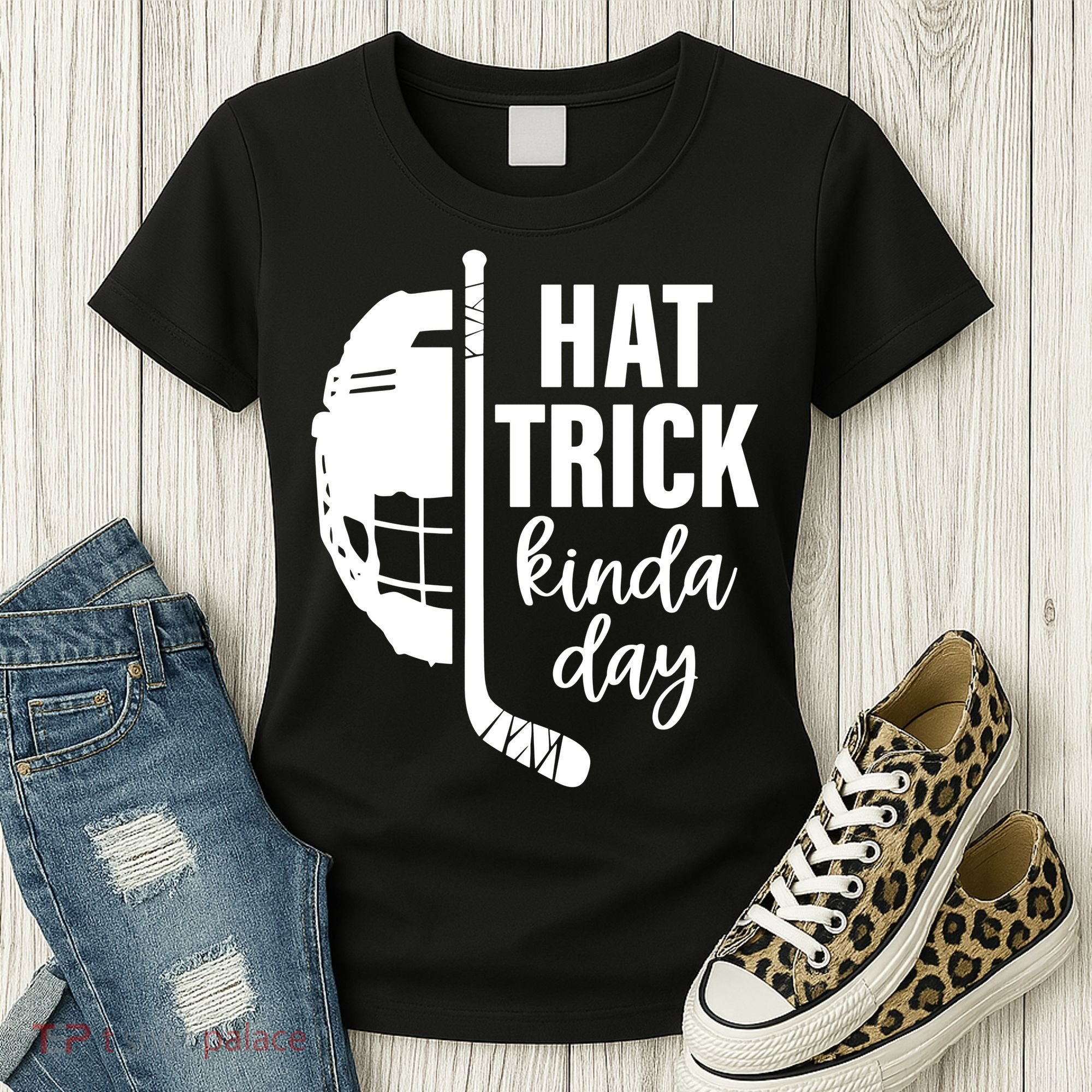 Hat Trick Kinda Day Ice Hockey Player Women's T-Shirt