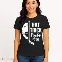 Hat Trick Kinda Day Ice Hockey Player Women's T-Shirt thumb 4