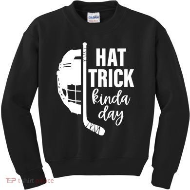 Hat Trick Kinda Day Ice Hockey Player Kids Sweatshirt