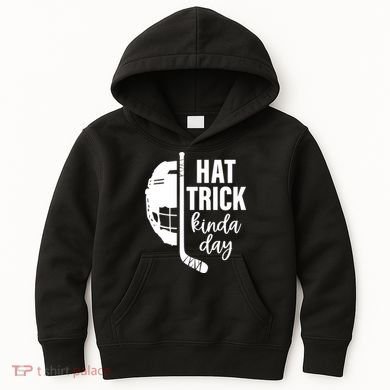 Hat Trick Kinda Day Ice Hockey Player Kids Hoodie